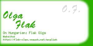 olga flak business card